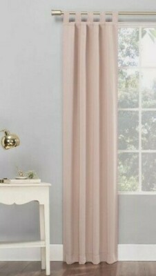 Kenneth Energy Saving Blackout Tab Top Curtain Panel - Sun Zero 40 X 84 Blush-image