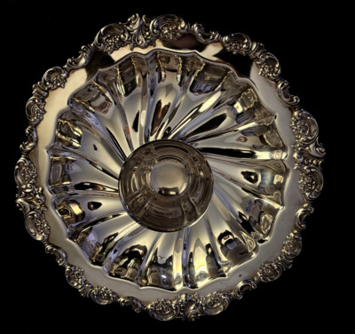 Baroque by Wallace Large Shrimp and Dip  Server Silver Plated #717-image