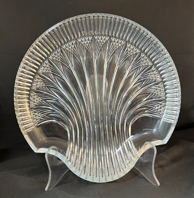 Mikasa Studio Nova Pearl Surprise Crystal Shell Shape Platter Dish 10-1/2