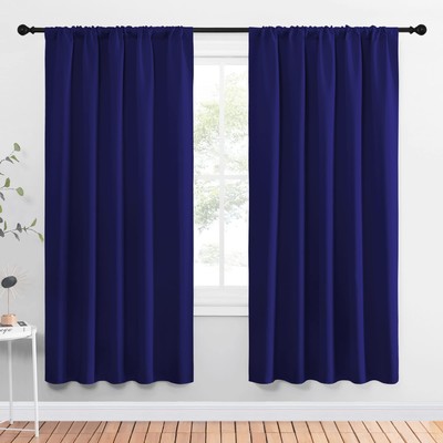 NICETOWN Bedroom Curtains Blackout Draperies - Thermal Insulated Solid Top-image