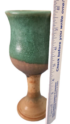 Large Chalice Pottery Goblet 8