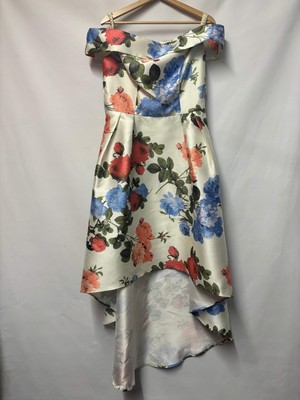 Chi Chi White Floral Off Shoulder Dip Hem Midi Dress X-Large-image