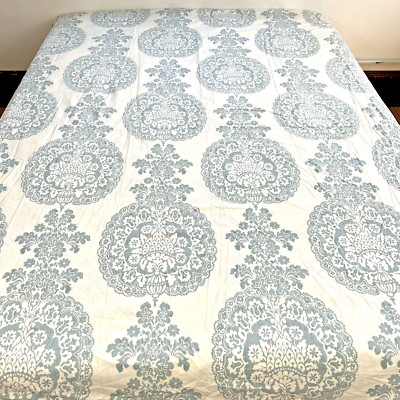 Pottery Barn Duvet Cover Full/Queen Floral French Country Ivory Blue 88x86-image