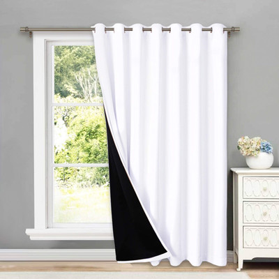 NICETOWN Full Shading Curtains Patio Door Super HeavyDuty Thermal Backing Slidin-image