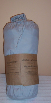 Simply Soft Hypoallergenic Luxury Bed Sheets (4 piece) Full Size, Light Gray-image