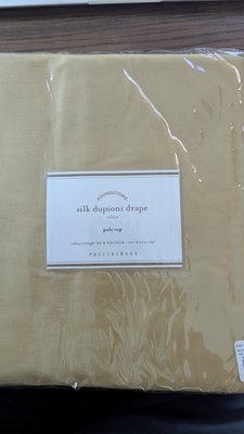 Pair of Pottery Barn Silk Dupioni Drapes Pole Top 108 Inch-image