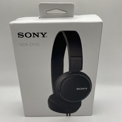 Sony MDRZX110 Stereo Headphones Black Quick Folding!! FAST FREE SHIPPING!!!!-image