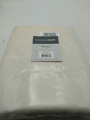 Madison Park Window Set Of 2 Panel Curtain 42in W x 95in L Sheer Cream Color -image