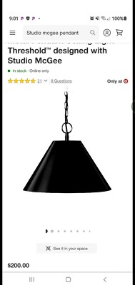 Project 62 Studio Mcgee black Pendant Light-image