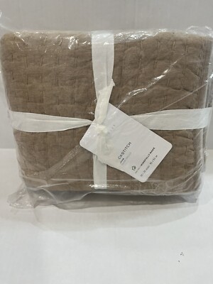 Pottery Barn Pickstitch  King Sham  Brown-image