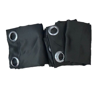 2 Set 46”x 63” Blackout Thermal Grommets Window Curtain Panel Black-image