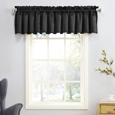 Sun Zero Barrow Energy Efficient Rod Pocket Curtain Single Valance-image
