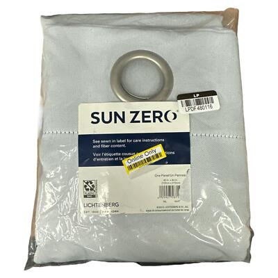 Sun Zero Blackout Grommet Curtain Panel 40x 84 White-image