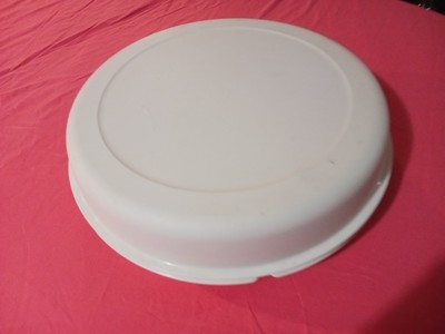 LARGE Vintage Tupperware Vegetable Dip Snack Serving Tray with Lid - Beige-image