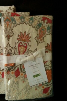 1 Pottery Barn Valencia Paisley King Sham RED Sold out-image