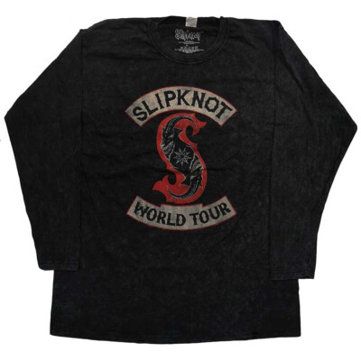 Slipknot-Patched Up-Dip Dye Long Sleeved- Black  T-shirt-image