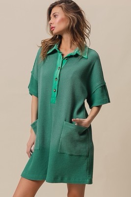 NEW 🔥 BiBi  SHIFT DRESS BEAUTIFUL GREEN SUMMER-SIZE  S  M  L  XL-image