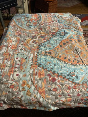 POTTERY BARN Paloma Paisley Pillow Cover Standard in aqua/teal-orange-rust30/24-image