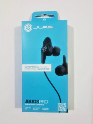 JLab JBuds Pro Signature Wired Earbud (In Ear) Headphones - Black-image