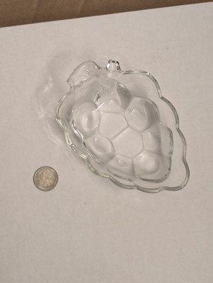 Nature's Harvest Clear Glass Fruit Bowl by Studio Nova - Bunch of Grapes 6”  -image