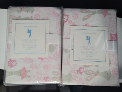 🐇🐇 Set Of Two - Pottery Barn Kids Bunny & Owl flannel pillowcase 🐇🐇-image