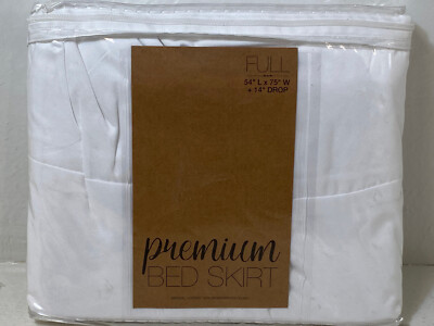 ienjoy Home Collection Pleated Bed Skirt Dust Ruffle FULL 14