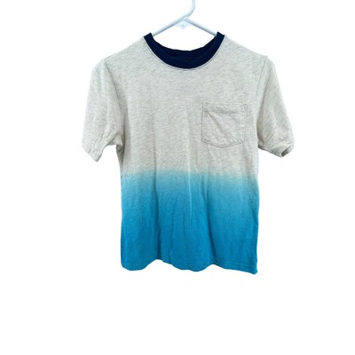 *Wonder Nation Boys Gray Blue Dip Ombre Dye T-Shirt Youth Size Large 10-12-image