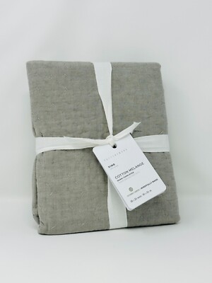 Pottery Barn Cotton Melange Quilted King Sham 20x36 Eucalyptus-image