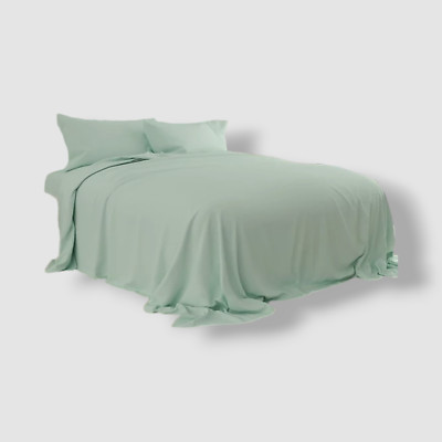 Ienjoy Home Green Solid 4-Piece Microfiber Bed Sheet Set Size Twin XL-image