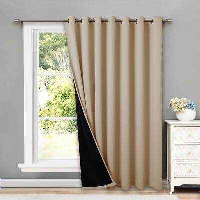 Thermal Insulated 100% Blackout Curtains Noise Reducing Performance Slider Curta-image