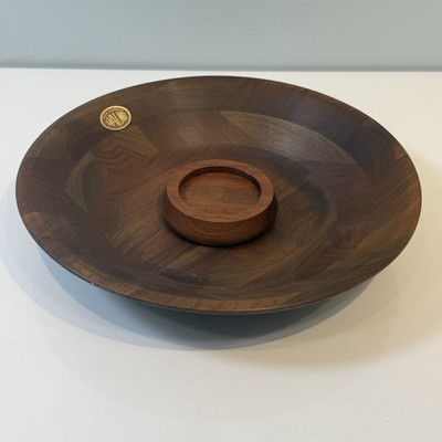 Vintage Mid Century Vermillion Walnut Large 12