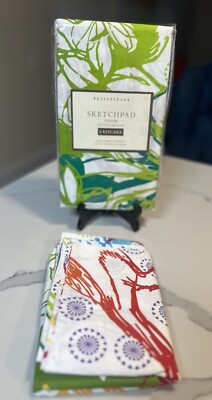 Pottery Barn Sketchpad Euro Shams 26x26 Multicolor Set of 2 New One Out Of Pack-image