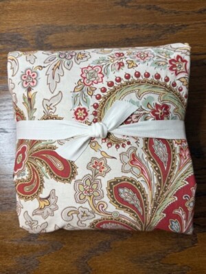 New Pottery Barn F/Queen Charlie Paisley Organic Percale Duvet Cover-image