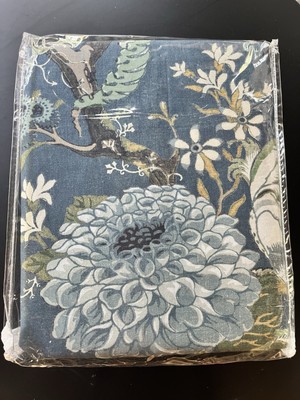 Pottery Barn Dahlia Floral Duvet Cover King California King Bedding Blue NWT-image