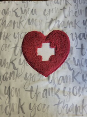 Pottery Barn Printed Heart Cross Pillow Cover 20