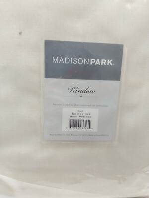 Madison Park Scarf Valance Ivory 42in W x 216in L-image