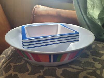 Party Set 1 Large Bowl And 4 Small Bowls Chips And Dip-image