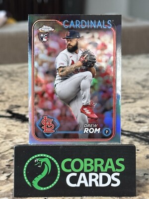 2024 Topps Chrome Drew Rom Refractor SHIPS FREE!-image