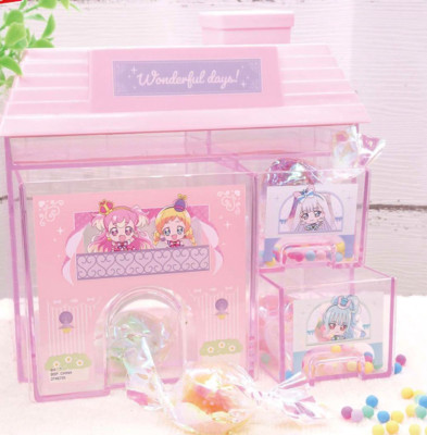 BANPRESTO Wonderful Pretty Cure! House-shaped mini chest, pink japan-image
