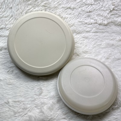 Vintage Tupperware Divided Veggie Serving Tray Large & Medium # Dip Trays & Lids-image