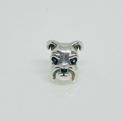 Gorgeous Designer Studio Dog Face Shaped Charm 925 solid silver #18035-image
