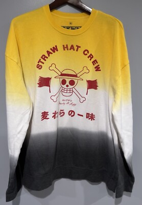 One Piece Straw Hat Crew Dip-Dye Crewneck Sweatshirt Men’s XL Box Lunch-image