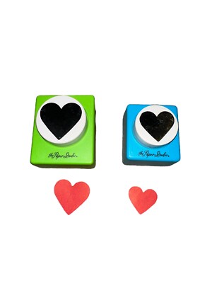 2 Heart Shaped Paper Punches The Paper Studio 2” & 1 3/8” Scrapbooking Valentine-image