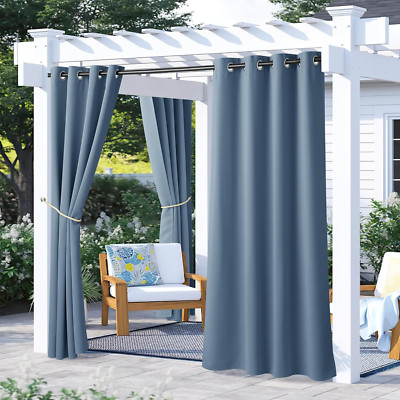 2 Panels Blackout Outdoor Curtains for 52