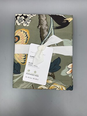 Pottery Barn Bloom Percale Sham Green Euro #H782-image