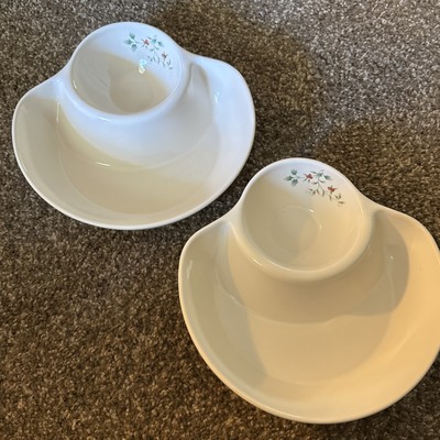 Vintage Pfaltzgraff Winter Berry Large Chip & Dip Bowl set Of 2-image