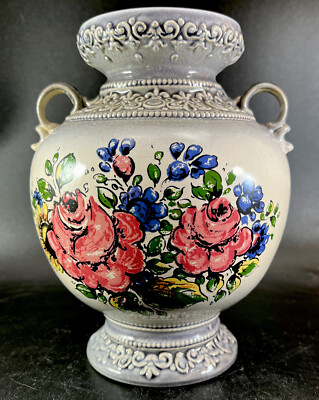 Vtg Marzi & Remy Germany Studio Pottery Two Handled Urn Shaped Vase 7 1/2”-image