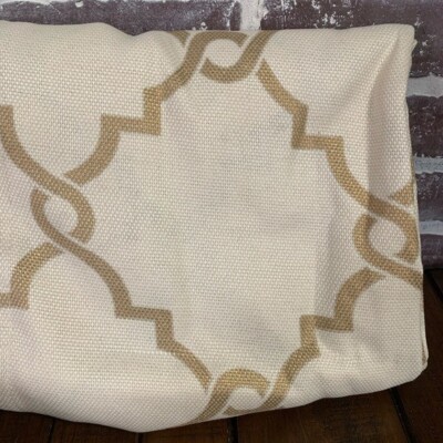 Sereno Fretwork Curtain Panel Beige/Gold-image