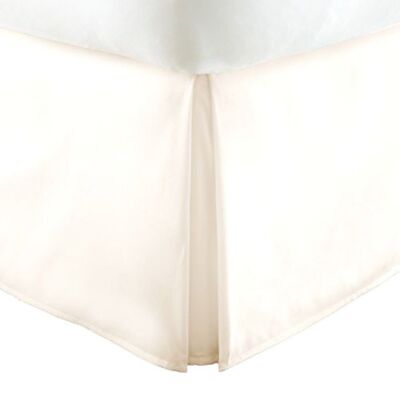 ienjoy Home IEH-BEDSKIRT-Twin-Ivory Pleated Bed Skirt-image