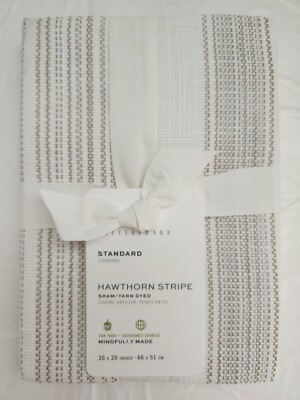 Pottery Barn Standard Hawthorn Stripe 1-Sham 26